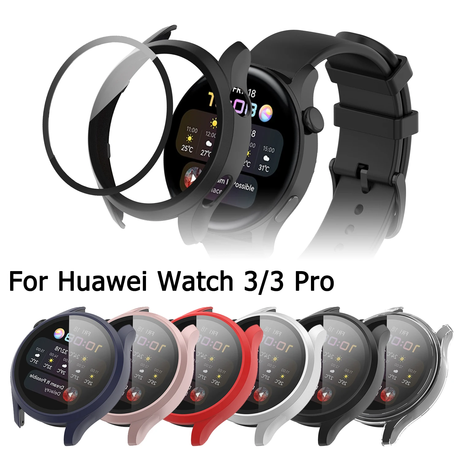 Защитный чехол для Huawei Watch 3 Pro защитный 46 мм 48 закаленное стекло Защитная пленка