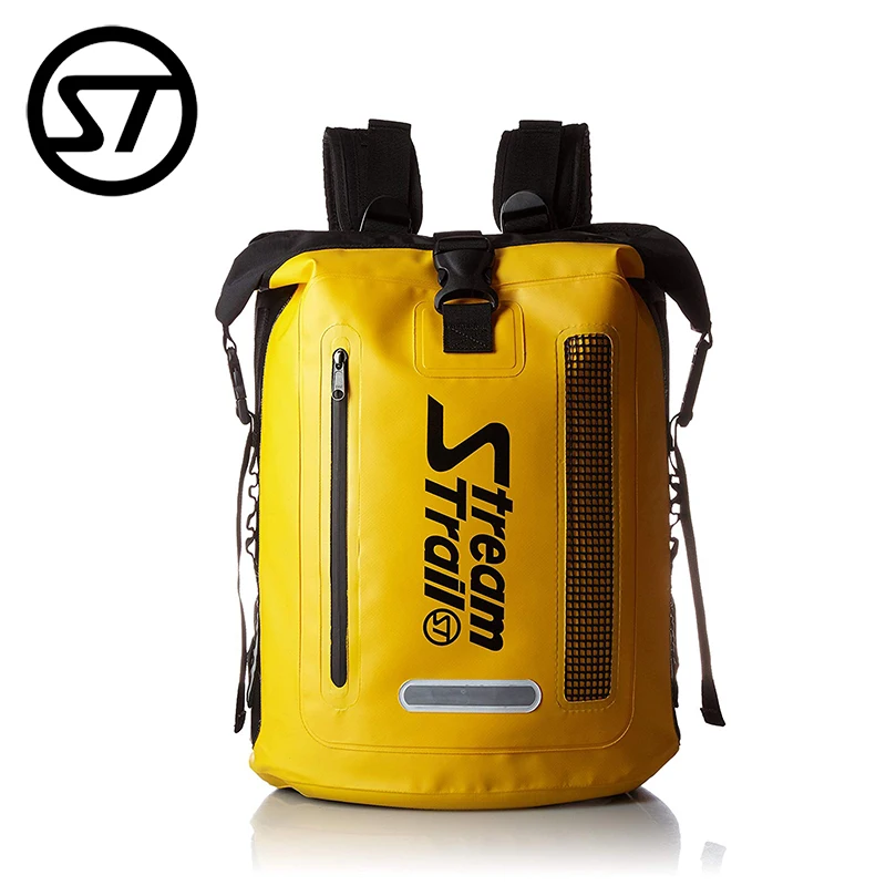 

StreamTrail Waterproof Bag Outdoor Hopper 30L Backpack Wet Dry Separation Water Resistance Roll-Top Closure Padded Back Diving