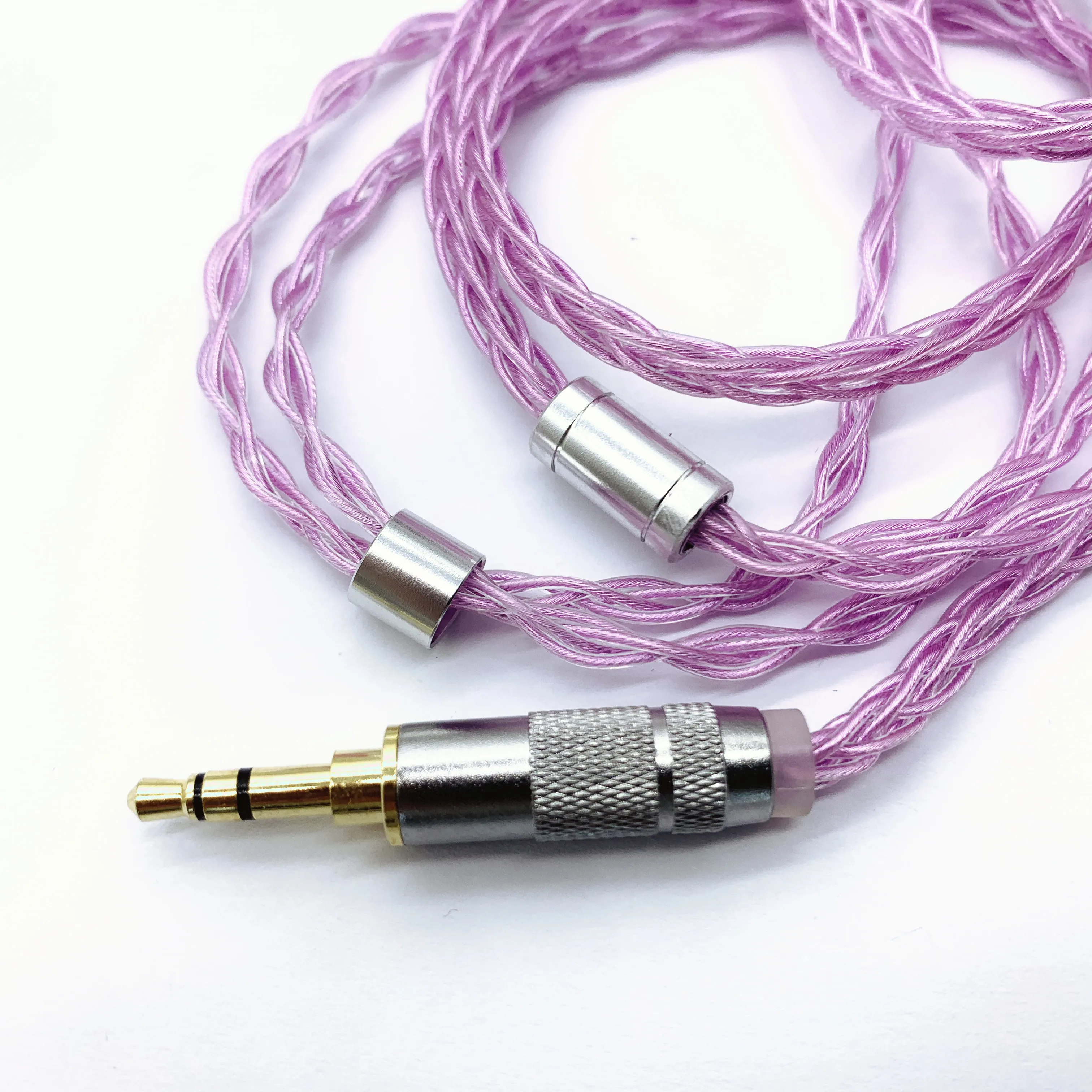 8 share Single crystal copper silver wire Headphone upgrade line 152 core purple conductor