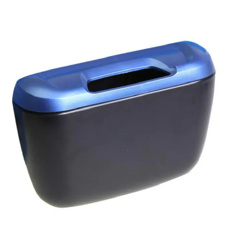 Автомобильный органайзер, Мини Автомобильный мусорный ящик для мусора, мусорный бак, чехол для мусора, чехол для хранения автомобиля, автомобильный мусорный ящик, автомобильные аксессуары - Название цвета: Синий