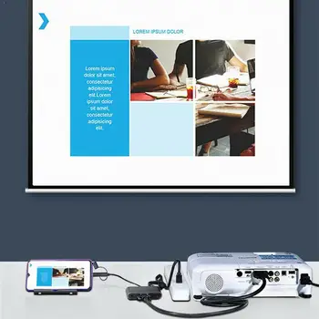 

Multifunction Type-C Screen Line Male to HDMI VGA AV iOS TV Phone adapter iPhone Android TV to HD HDTV For Huawei V6M5