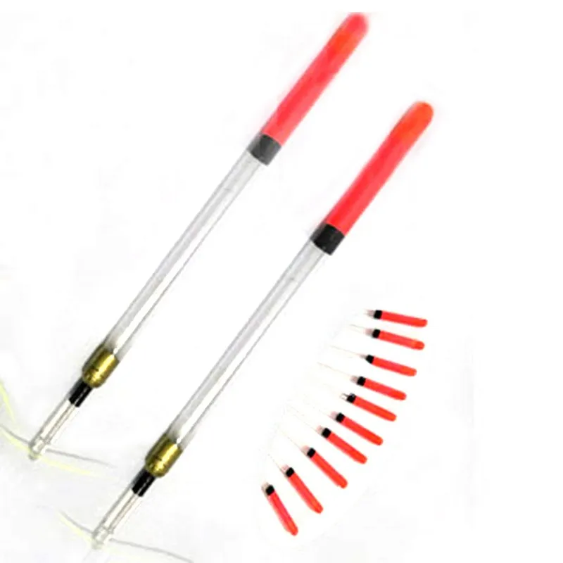 20PCS 5 Sizes Clear Fishing Floats Floating Stem Tubes Kits for Sports