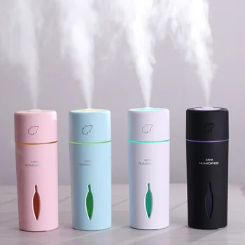 

USB Ultrasonic Humidifier Car Aroma Diffuser Electric Essential Oil Diffuser Cup LED Lights Humidifier