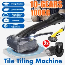 1000W Tiling Tiles Machine Tile Vibrator Suction Cup Adjustable Protable Automatic Floor Vibrator Leveling Tool With 2 Battery