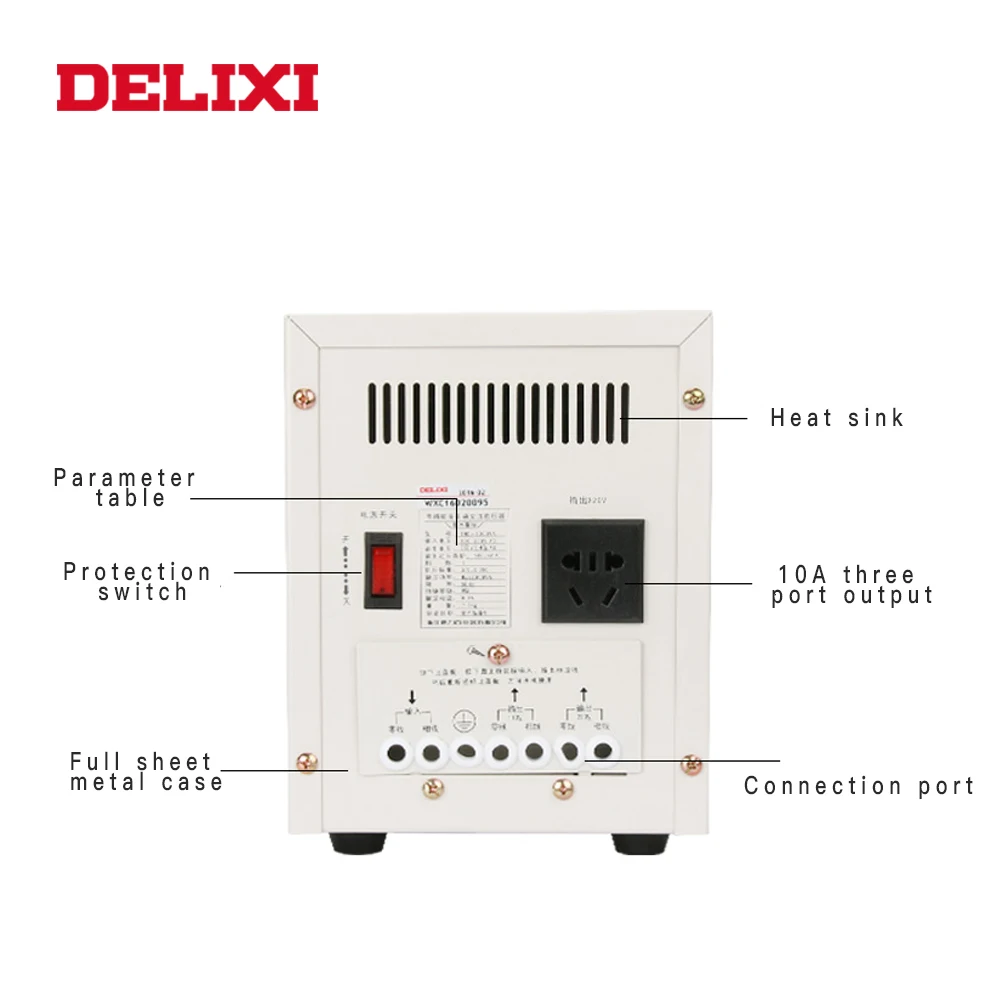 DELIXI стабилизатор напряжения TND3-2KVA однофазный 2 кВт 220 В Высокая точность очистки регулятор напряжения перем. Тока для домашнего хозяйства
