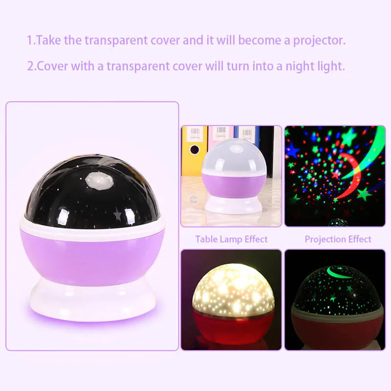 Novelty LED Luminous Toys Romantic Starry Sky LED Night Light Projector USB Night Light Creative Birthday Toys For Kid Products