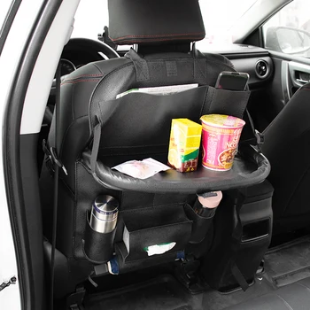 

Multifunctional Car Seat Back Organizer Accessories Automobile Tissue Holder Storage Bottle Pocket Foldable Backseat Table Bag