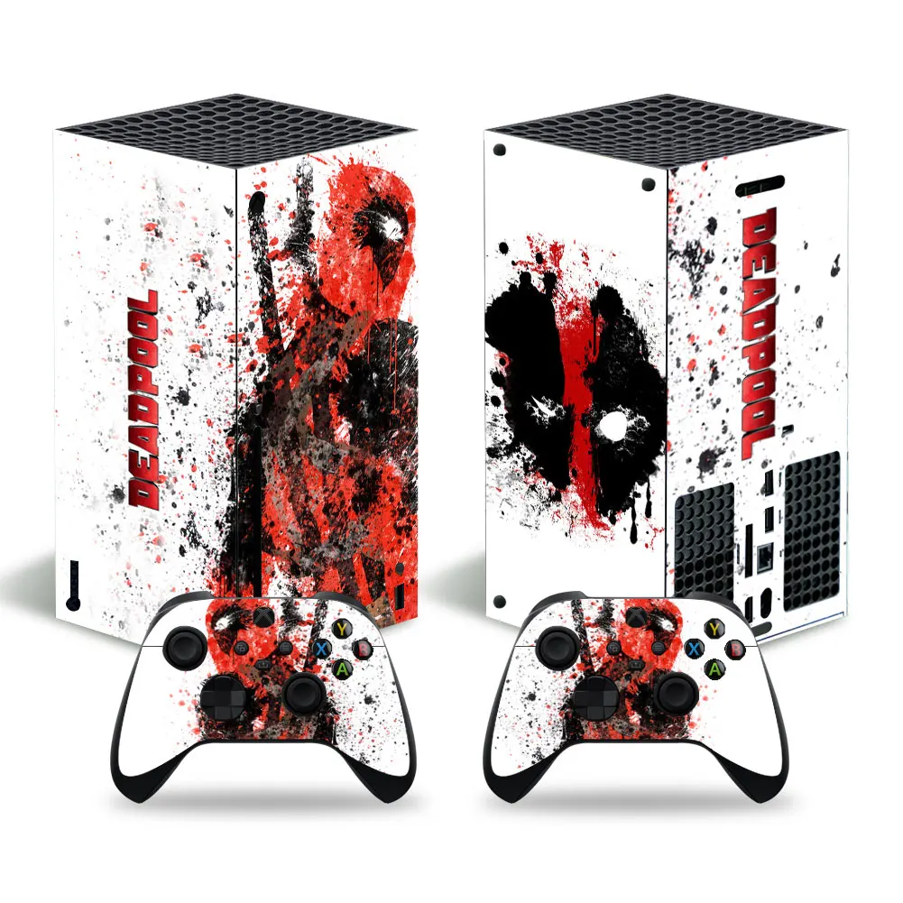 Disney Stitch Iron Man Skin Sticker Decal Cover for Xbox Series X Console and 2 Controllers Xbox Series X Skin Sticker Vinyl 