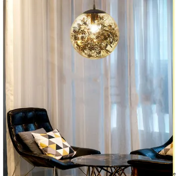 

Modern Simple Glass Ball Ceiling Pendnat Lights Living Room Decor Pendant Lamps Led Bedroom Study Lighting fixture