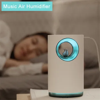 

400ML Music Air Humidifier Home Car Nature Bird Song Mist Maker USB Aroma Essential Oil Diffuser Lamp Humidificador Atomizer