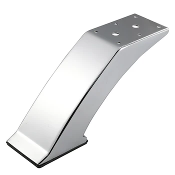 

2 × Sofa legs 13cm Iron Metal Slant Cabinet Table Sofa Bed Feet legs for furniture Legs With Black Floor Protector Pad