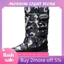 Мужские теплые зимние ботинки на крючках зимние ботинки водонепроницаемые повседневные ботинки с высоким голенищем мужские теплые водонепроницаемые ботинки из трех элементов Новинка, нейлон, 4