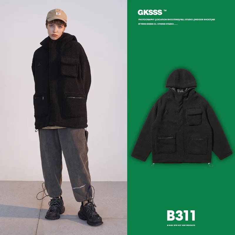 

Northern Boundary Men'S Wear Shu 2019 Autumn And Winter New Style Men Casual Solid Color Plush Jacket