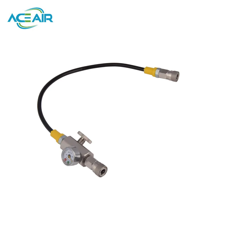 Valvola Di Riempimento Dell'Aeronautica Pcp Con Tubo Flessibile Da 36Cm In Acciaio Inossidabile