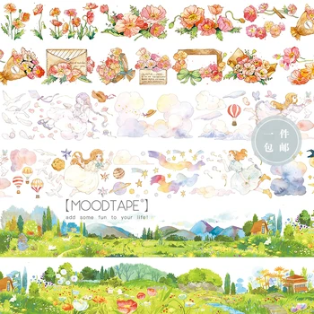 

Moodtape washi tape PET background sticker pack Scrapbooking Album diy handmade decoration sticker masking tape622073468711
