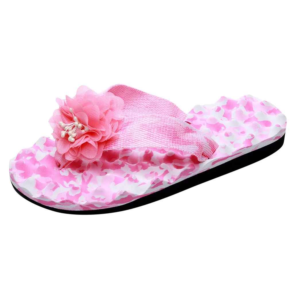Летние сандалии; шлепанцы; пляжная обувь; сандалии; домашние и уличные шлепанцы; Вьетнамки; обувь на плоской подошве; дышащая обувь; коллекция года; Летние вьетнамки - Цвет: Pink1