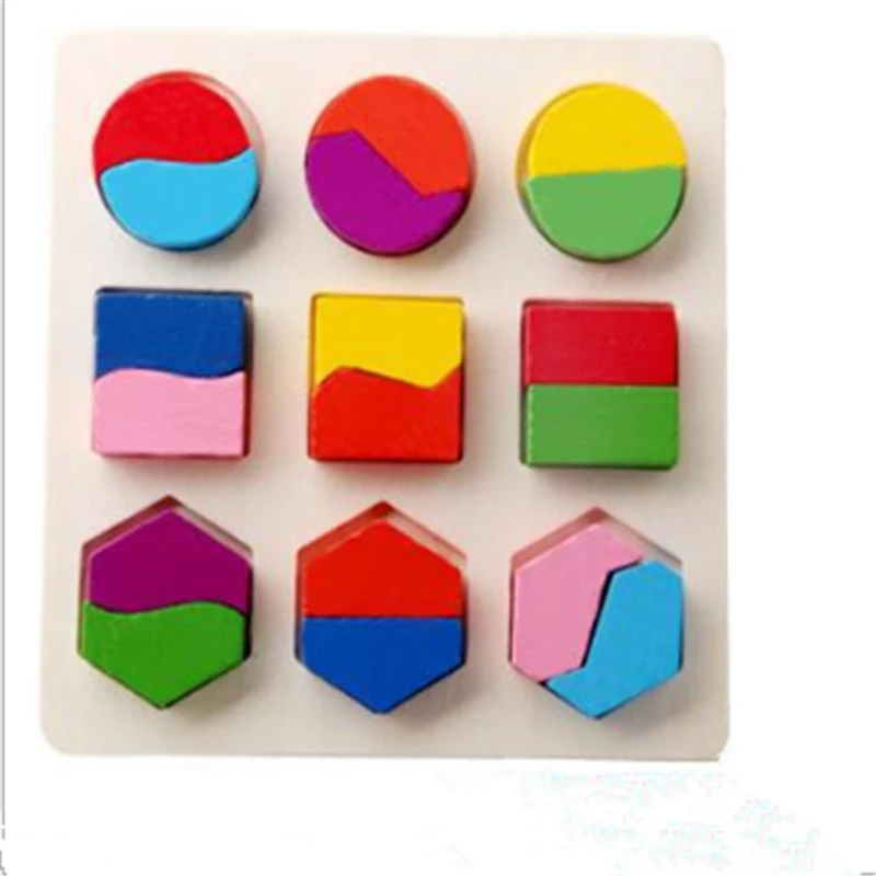 Деревянные математические игрушки-головоломки для маленьких детей, обучающая игрушка для детей дошкольного возраста, обучающая игра Монтессори для детей ясельного возраста - Цвет: 2 in 1
