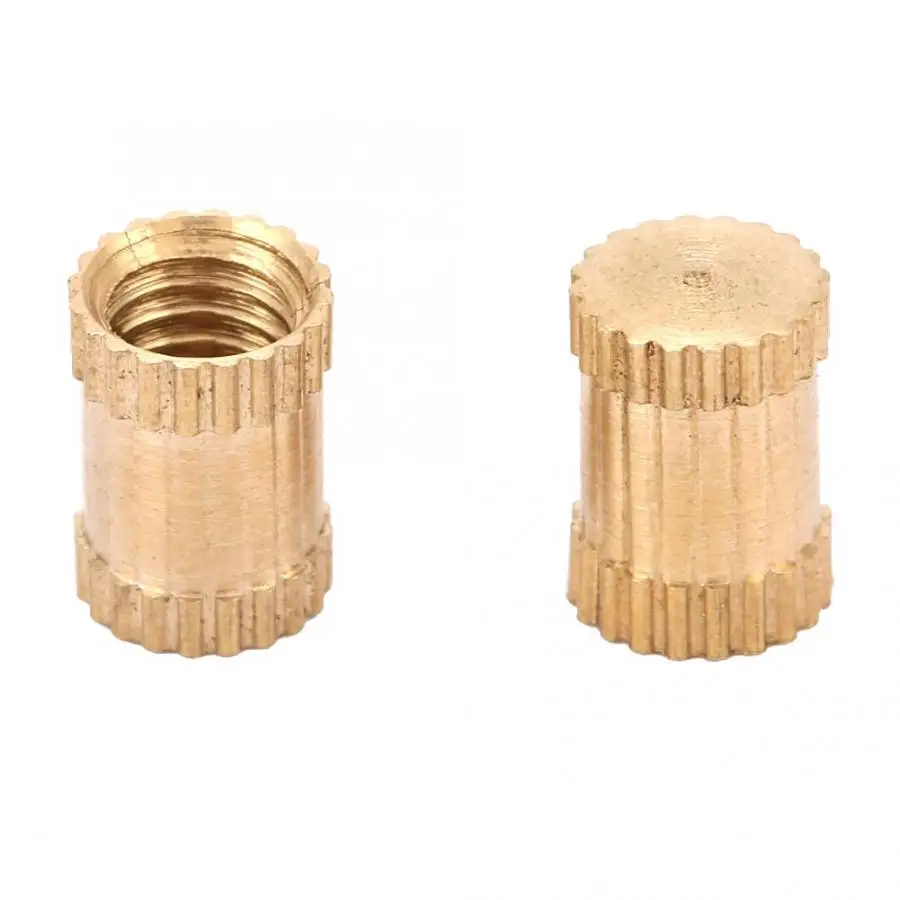 

4mm Stainless Steel Square Nuts Round Nut Closed End Inlay Knurled Copper Nut Fastener Accessory Embedded Knurled Nut Set