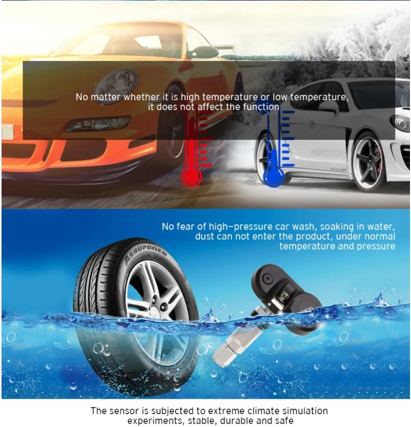 Zeepin TPMS Солнечная энергия USB зарядка автомобильная система контроля давления в