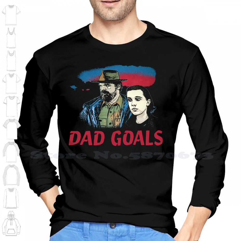 thumbnail image 1 of Stranger Tee Things Dad Goals Chief Hopper Eleven Tv Show Mens T Shirt, 1 of 5