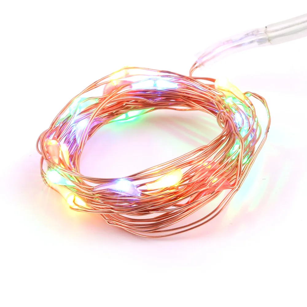 

2M 20 LEDs CR2032 Button Battery Operated LED Copper Wire String Fairy Lights With Milky White Battery Case for Party