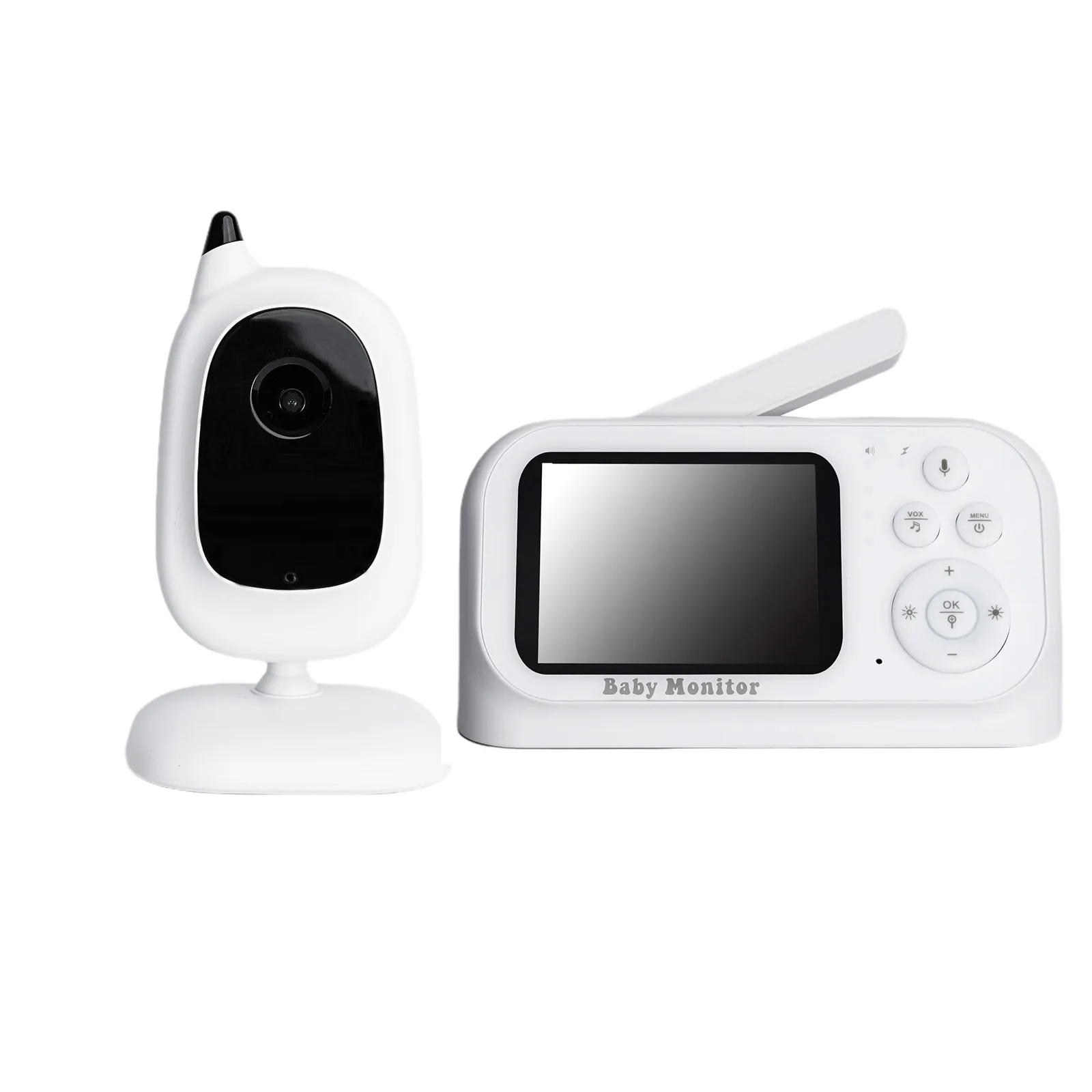 Wireless Digital Video Baby Monitor Night Vision Temperature Sensor 3.2 inch LCD 