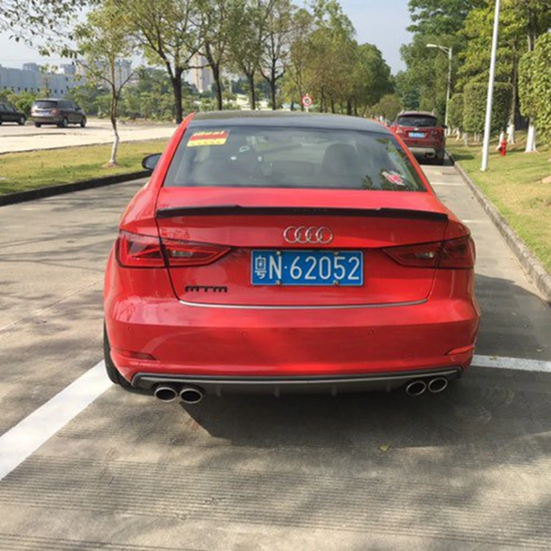 Автомобильный стиль для Audi A3 седан спойлер S3 углеродное волокно задний багажник