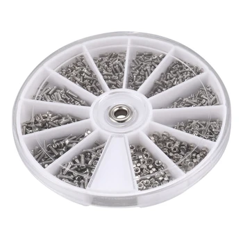 

New 1000Pcs Stainless Steel Screws Set Machine Screws Assortment For PC Glasses Mobile Phone
