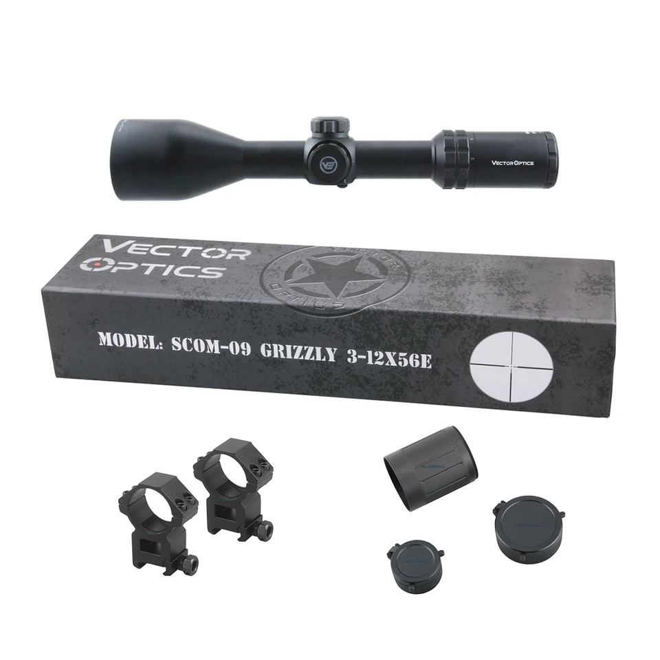 Vector Optics Grizzly 3-12x56 Riflescope Hunting 3-12x 56mm Rifle