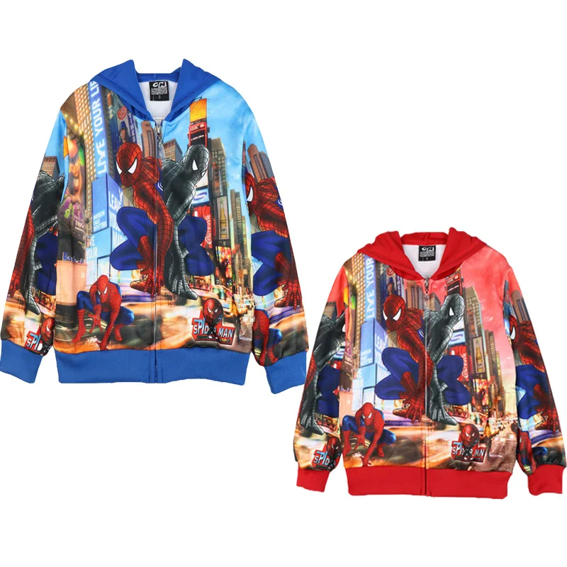 

Spring and Autumn Sweater Hoodie Children's Clothes Avengers Boys Hoodie Spiderman Coat Top for Boys Full Sleeve Cartoon