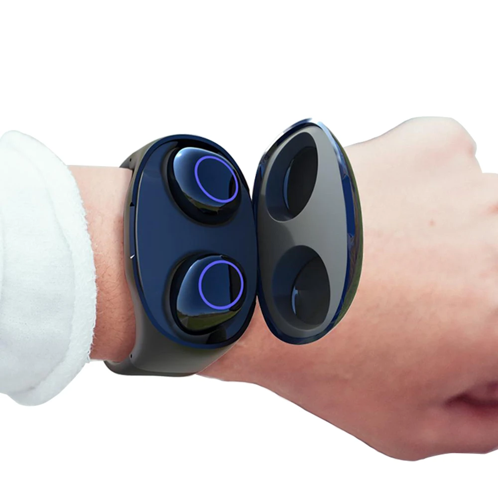 Seovo tws Bluetooth наушники спортивные свободные с умным браслетом Фитнес браслет