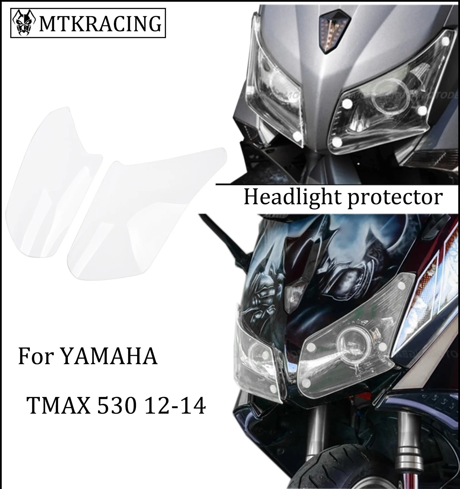 MTKRACING для YAMAHA TMAX 530 TMAX530 T-MAX Защитная крышка передней фары 2012 2013 2014 | Автомобили и