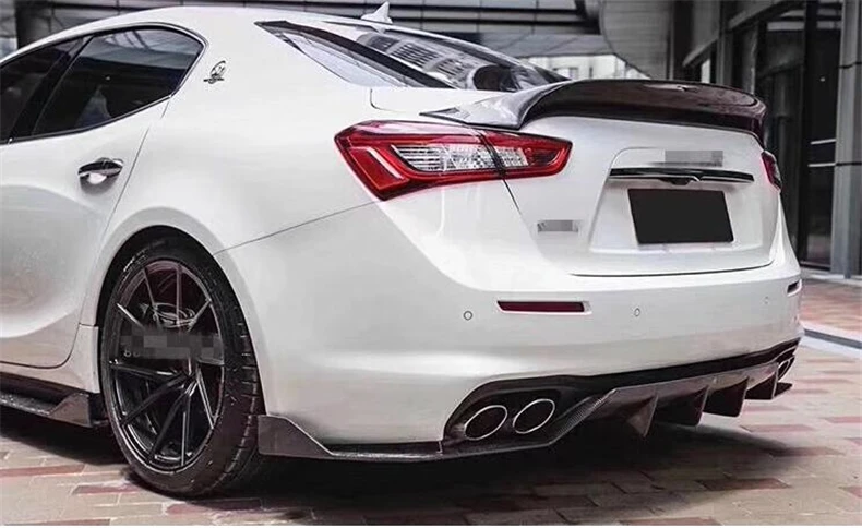 Передняя Задняя сторона юбка выступ Спойлеры для Maserati Ghibli бампер диффузор Высокое качество углеродного волокна спойлер