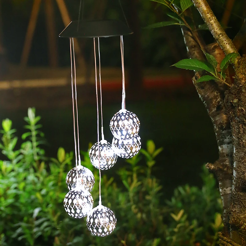

Solar Powered Wind Chime Light LED Garden Hanging Spinner Lamp Color Changing Decoration Outdoor Lighting Party Decor Gift New