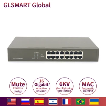 

GLSMART GLTEG1016D 16 Ports Gigabit Ethernet Switch,10/100/1000Mpbs Ethernet Network Switch,Auto MDI/MDIX