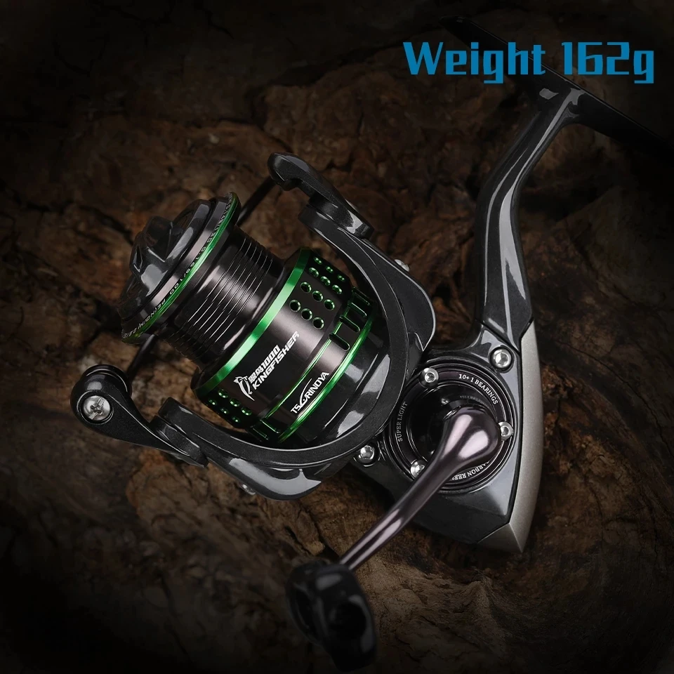 

TSURINOYA Ultra-light 162g Bait Finesse Spinning Fishing Reel KINGFISHER 800 1000 1500 1500S Carbon Trout Ajing Shallow Wheel