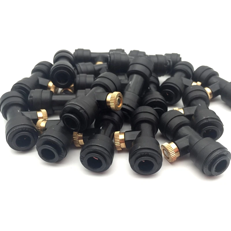 Slip-Lock Открытый запотевание сопла тройники воды туман Mister сопла, запотевание комплект сопел для системы охлаждения