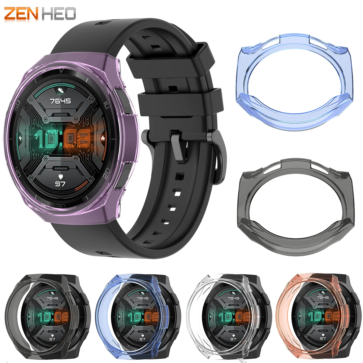 Защитный чехол из ТПУ для Huawei Watch GT 2e GT2e Мягкий защитный аксессуары умных часов |