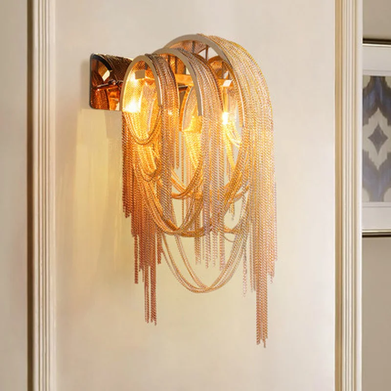 Italian Atlantis Luxury Chain Light Wall Lamps mirror light Stream sconce Lights Bathroom bedroom lamp For LOFT decor | Лампы и