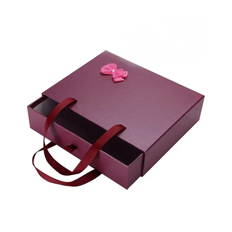 Customized Private Label Blond Braid Weave Hair Extension Gift Packaging Drawer Brown Kraft Paper Box With Window For Wig 2