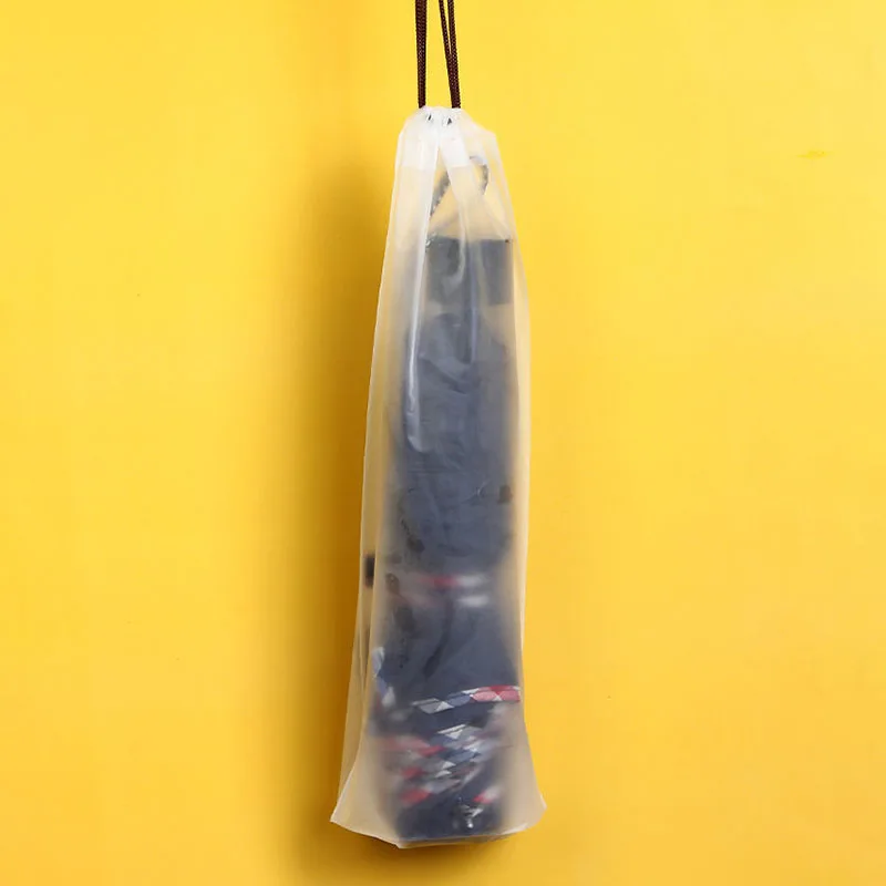 Waterproof Umbrella Storage Bags Portable Outdoor Travel Organizer Translucent Drawstring Reusable Umbrella Container Bag