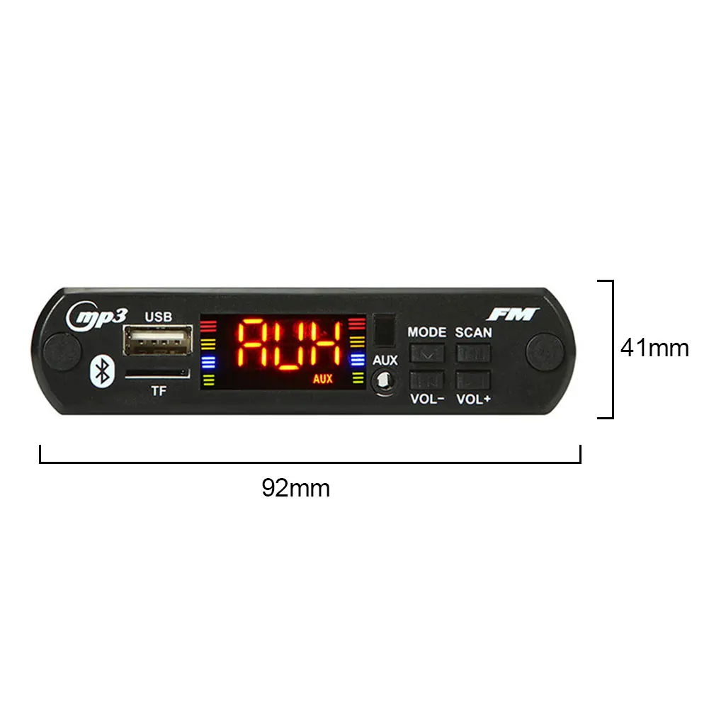 5 в 12 В Модуль TF карта FM Радио беспроводной Bluetooth USB цифровой дисплей MP3 WMA декодер плата Aux Hands-free автомобильный аудио автомобиль