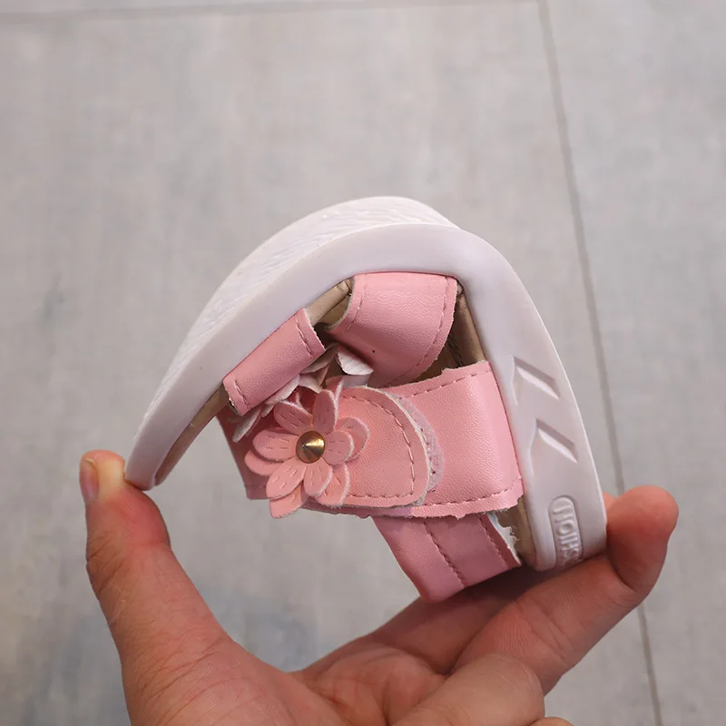 Children's Summer Sandals Girls Princess Flower Shoes Kids Flat Sandals Baby Girl Gladiator Soft
