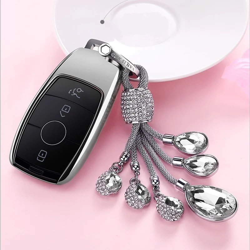 

TPU New Car Key Protection Case Protector Car Shell Accessorie Key Case Protect Keychain Ring For Benz E-class E200L E320L E300L