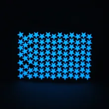 100 шт. Amazon ye guang xingx Люминесцентные наклейки детская комната спальня трехмерная Наклейка на стену украшение Blu