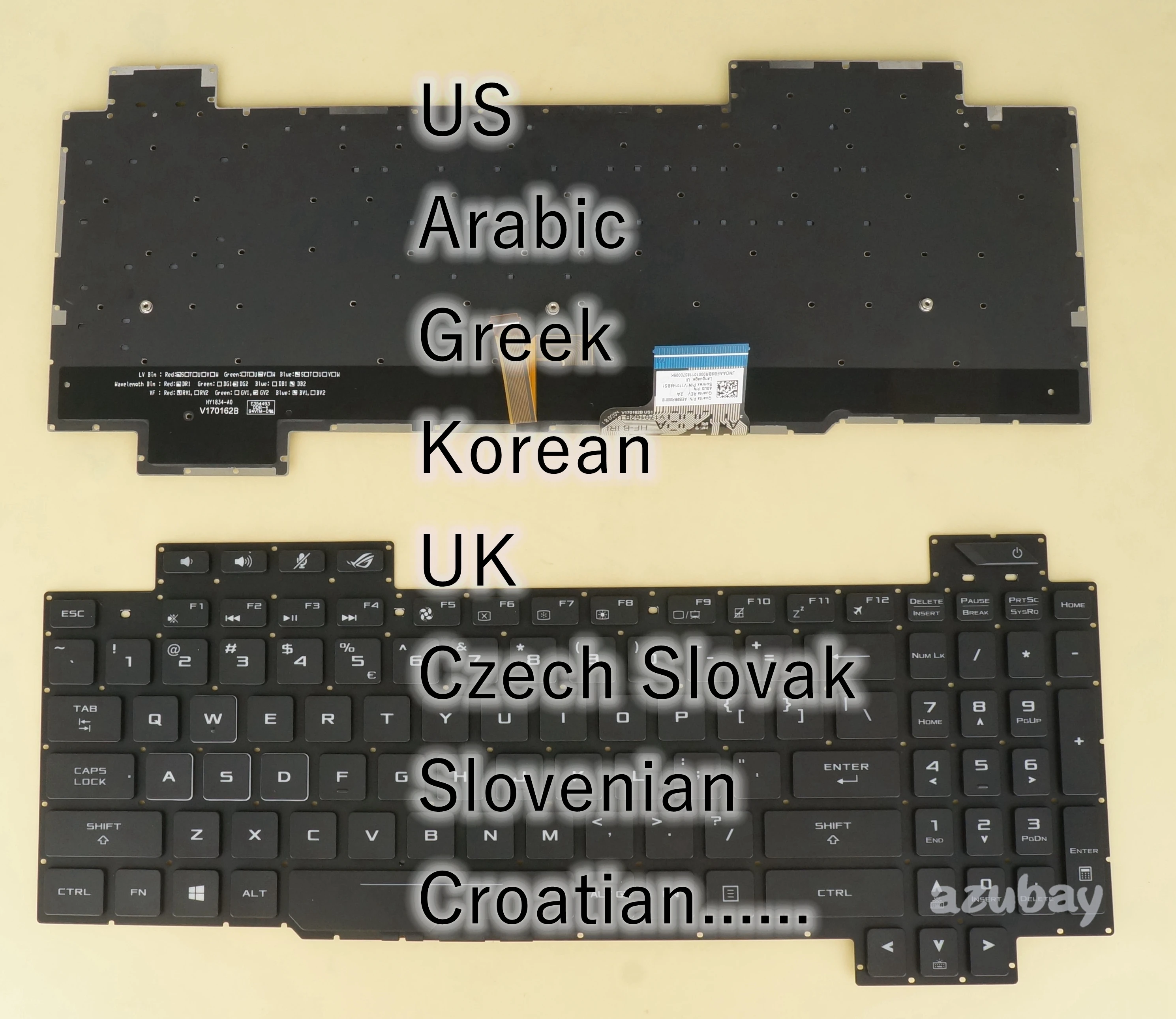 Клавиатура US AR GK KR UK CZ SK SV CR для Asus V170146BS1 V170146BK1 AEB9BR00010 AEB9BQ00010 AEB9B + 00010 AEB9BE00010 AEB9B300010