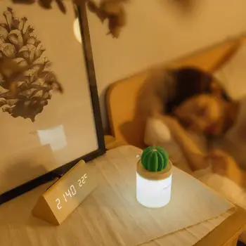 

Ultrasonic Diffuser Air Humidifier USB 5V 1.5-2W Cactus Mist Humidifier Air Purifier Freshener with Colorful LED Lamp