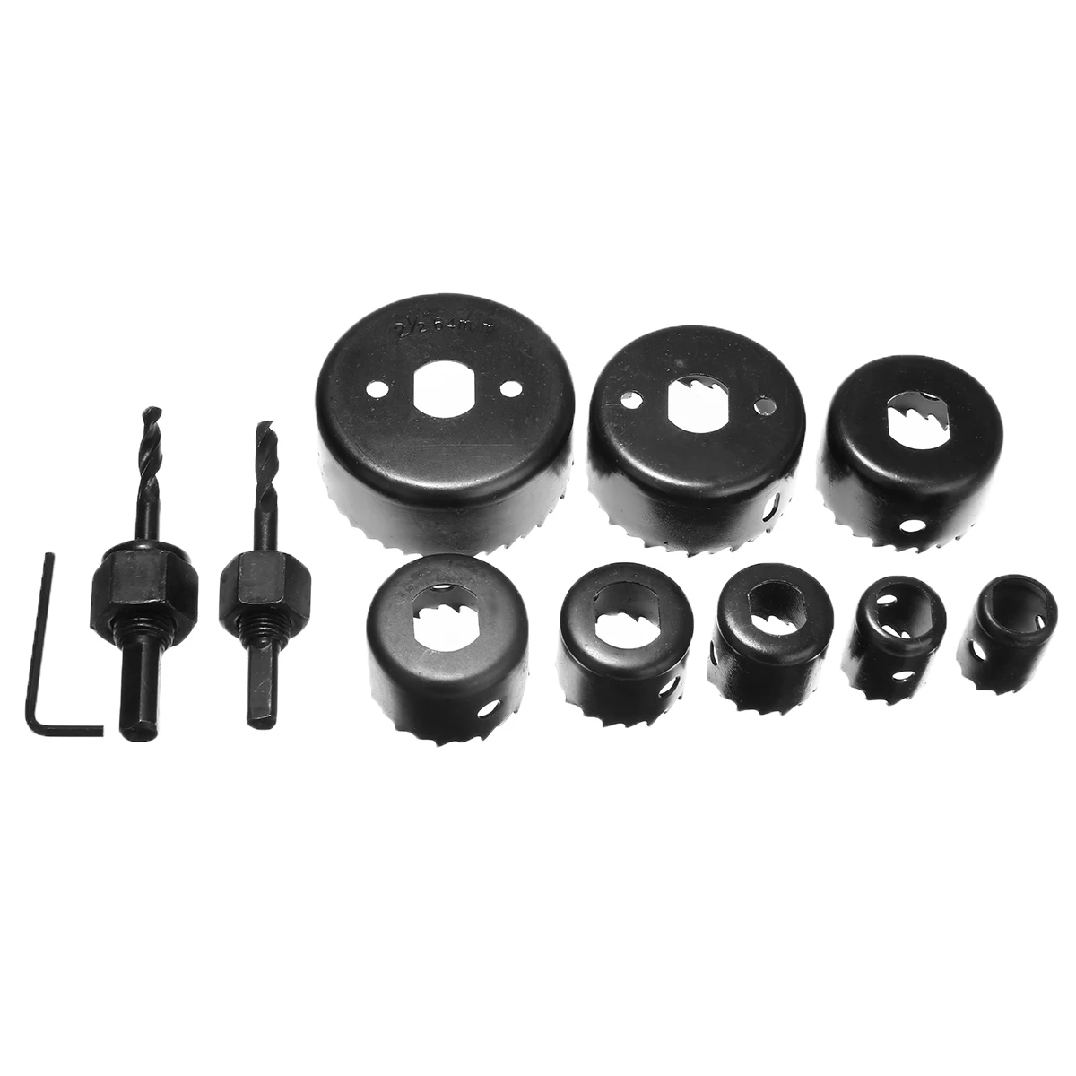 Mayitr 11Pcs Hole Saw Cutting Kit Wood Carbon Steel Cutter Circular Drill Bits Power Tool Accessories 19-64mm