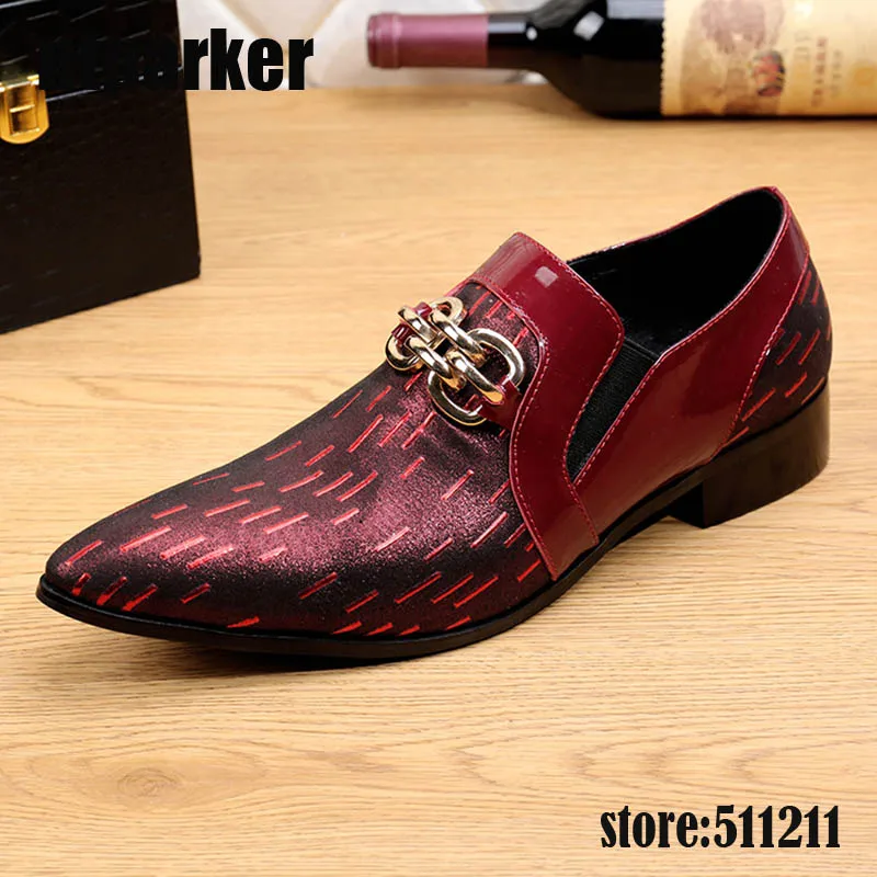 

2020 Fashion Men Shoes Wine Red Pointed Toe Men's Leather Dress Shoes for BusinessWedding Men Zapatos Hombre, Big Sizes 38-46