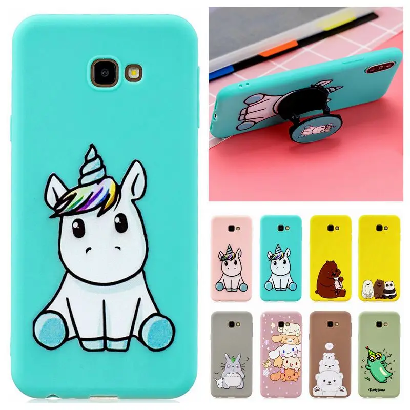 

Case sFor Samsung Galaxy J4 Plus Case Soft TPU Silicone Case for Coque Samsung J4 J6 Plus Prime 2018 Cover Phone Holder Stand